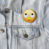 Badge Rond 5 Cm Pin d'Emoji de petit pain d'oeil (En situation)