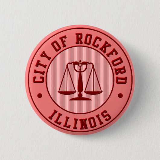 Badge Rond 5 Cm Pin d'équipe de baseball de pêche de KRW Rockford (Devant)