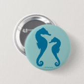 Badge Rond 5 Cm Pin d'hippocampes (Devant & derrière)