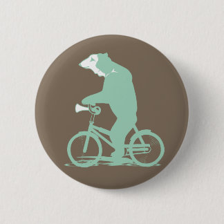 Badge Rond 5 Cm Pin d'ours de bicyclette