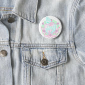 Badge Rond 5 Cm Pin doux de cerfs communs (En situation)