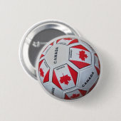 BADGE ROND 5 CM PIN DU FOOTBALL DU CANADA (Devant & derrière)
