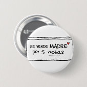 Badge Rond 5 Cm Pin « est vendu mère par 5 nets " (Devant & derrière)