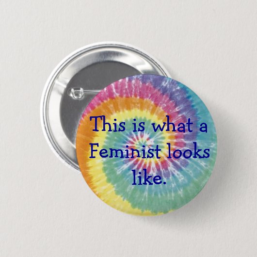 Badge Rond 5 Cm Pin féministe (Devant & derrière)