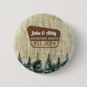 Badge Rond 5 Cm Pin forestier personnalisé Parc naturel extérieur (Devant)