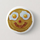 Badge Rond 5 Cm Pin heureux de crêpe (Devant)
