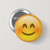 Badge Rond 5 Cm Pin heureux d'Emoji (Devant & derrière)