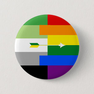 Badge Rond 5 Cm Pin homosexuel d'Aromantic