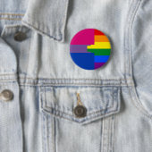 Badge Rond 5 Cm Pin homosexuel de Biromantic (En situation)
