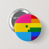 Badge Rond 5 Cm Pin homosexuel de Panromantic (Devant & derrière)