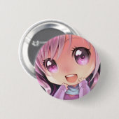 Badge Rond 5 Cm Pin Kawaii Lilac (Devant & derrière)