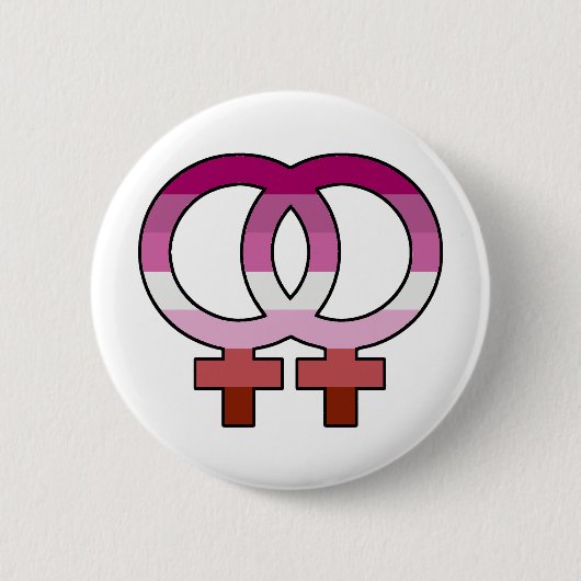 Badge Rond 5 Cm Pin lesbien de bouton de symbole de Vénus de (Devant)