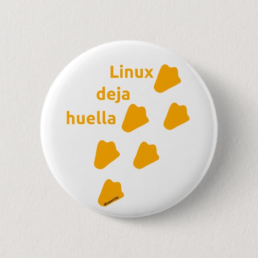 Badge Rond 5 Cm pin linux (Devant)