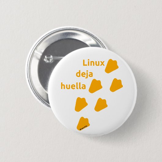 Badge Rond 5 Cm pin linux (Devant & derrière)
