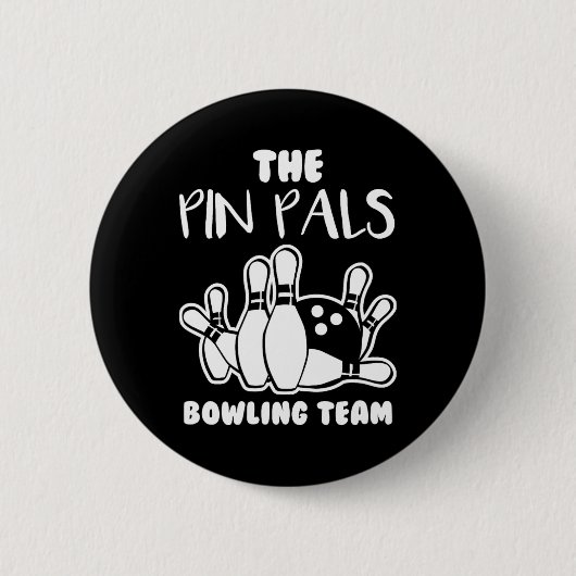 Badge Rond 5 Cm Pin Pals Team Bowling (Devant)