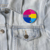 Badge Rond 5 Cm Pin Pansexual de Biromantic (En situation)