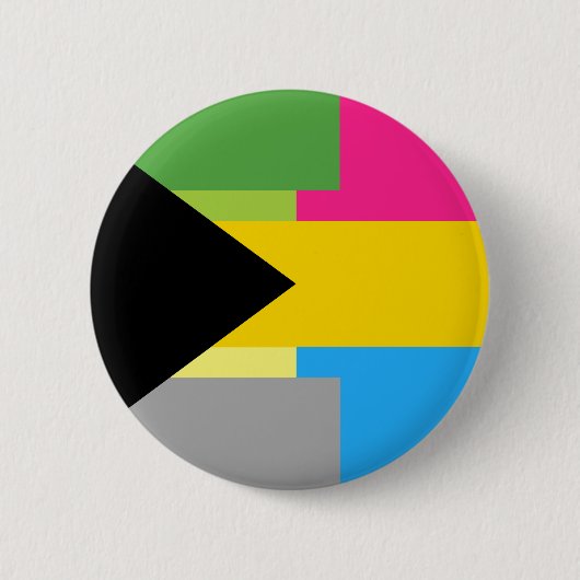 Badge Rond 5 Cm Pin Pansexual de Demiromantic (Devant)