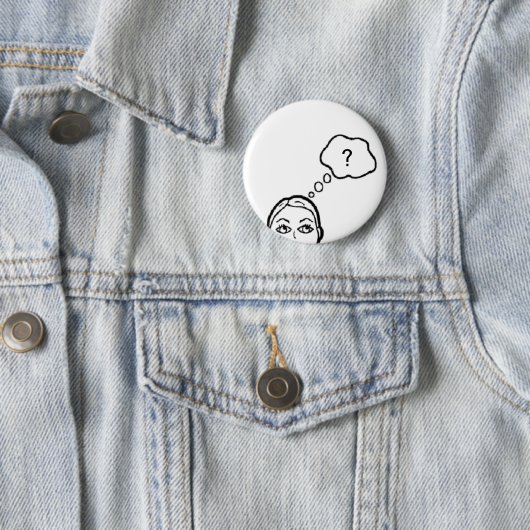 Badge Rond 5 Cm Pin penseur (En situation)