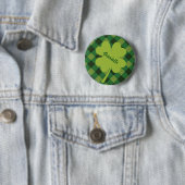 Badge Rond 5 Cm Pin personnalisé par shamrock vert clair (En situation)