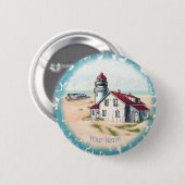 Badge Rond 5 Cm pin phare Noon (Devant & derrière)