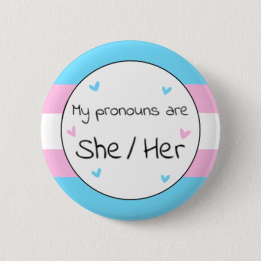 Badge Rond 5 Cm Pin Pronoun Transgenre (Devant)