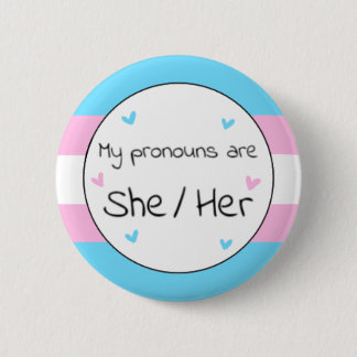 Badge Rond 5 Cm Pin Pronoun Transgenre