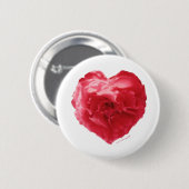 Badge Rond 5 Cm Pin rouge de coeur rose (Devant & derrière)