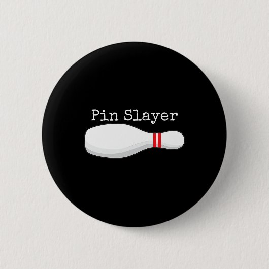 Badge Rond 5 Cm Pin Slayer Bowling Funny Graphic Strikes Turkeys B (Devant)