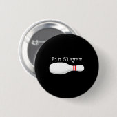 Badge Rond 5 Cm Pin Slayer Bowling Funny Graphic Strikes Turkeys B (Devant & derrière)