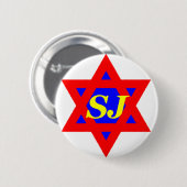 Badge Rond 5 Cm Pin superbe de juif (Devant & derrière)