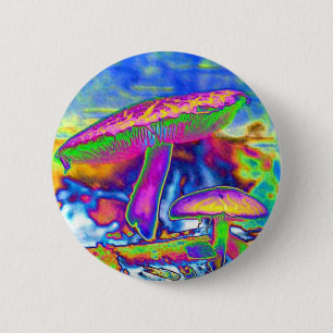 Badge Rond 5 Cm Pin Trippy hippie de Dippie 'Shrooms