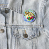Badge Rond 5 Cm pin Unicorn rose (En situation)