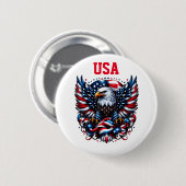 Badge Rond 5 Cm Pin USA (Devant & derrière)