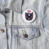 Badge Rond 5 Cm Pin USA (En situation)