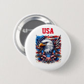 Badge Rond 5 Cm Pin USA (Devant & derrière)
