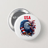 Badge Rond 5 Cm Pin USA (Devant & derrière)