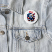 Badge Rond 5 Cm Pin USA (En situation)