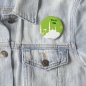 Badge Rond 5 Cm Pin vert de mosquée (En situation)