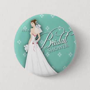 Badge Rond 5 Cm Pin vintage vert et blanc en bon état de Fête de