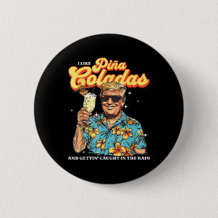 Badge Rond 5 Cm Pina Coladas Donald Trump Vacances d'été Hawaii B