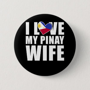 Badge Rond 5 Cm Pinay Femme Philippines Aime Fier Mari