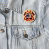 Badge Rond 5 Cm Pince de pompier en service (En situation)