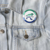 Badge Rond 5 Cm Pinceau de grenouille gay pride (En situation)