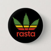 Badge Rond 5 Cm Pinceau feuille Rasta (Devant)