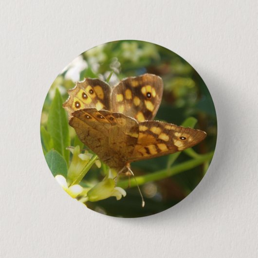 Badge Rond 5 Cm Pinceau papillon (Devant)