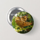 Badge Rond 5 Cm Pinceau papillon (Devant & derrière)