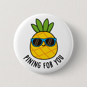 Badge Rond 5 Cm Pinceau Pour Vous Drôle Pun D'Ananas