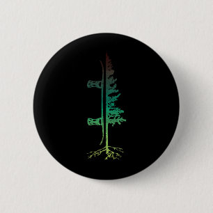 Badge Rond 5 Cm Pine vintage Snowboard Fan Rider Gi