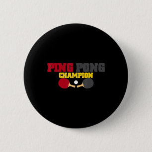 Badge Rond 5 Cm Ping Pong Champion Amusant Table Cute Tennis Cadea
