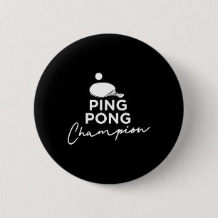Badge Rond 5 Cm Ping Pong Champion de tennis de table
